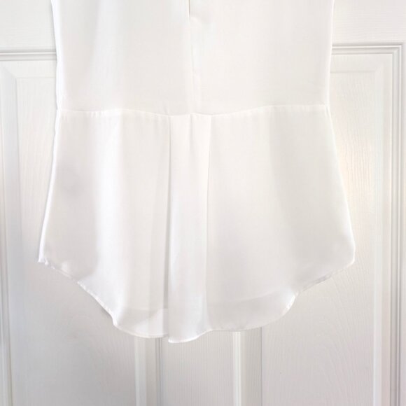 RW&CO peplum keyhole sleeveless top white size XS - Picture 4 of 16